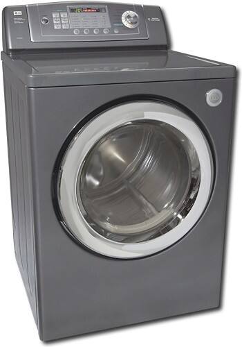 Angle Standard. LG - 7.3 Cu. Ft. 9-Cycle Extra-Large Capacity Gas Dryer - Pearl Gray.