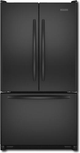 Front Standard. KitchenAid - Architect Series II 24.8 Cu. Ft. French Door Refrigerator - Black.