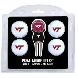 Team Golf - Virginia Tech Hokies 4-Ball Gift Set - Multicolor