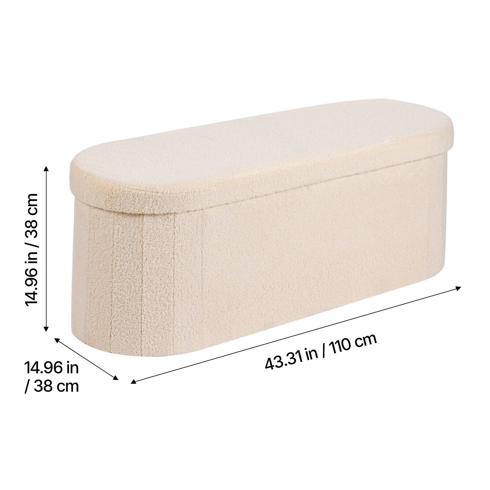 - Height: 14.96 in / 38 cm
- Width: 43.31 in / 110 cm
- Depth: 14.96 in / 38 cm