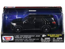 2022 Ford Police Interceptor Utility Black Unmarked "Law Enforcement & Public Service" Series 1/43 Model Car by Motormax
