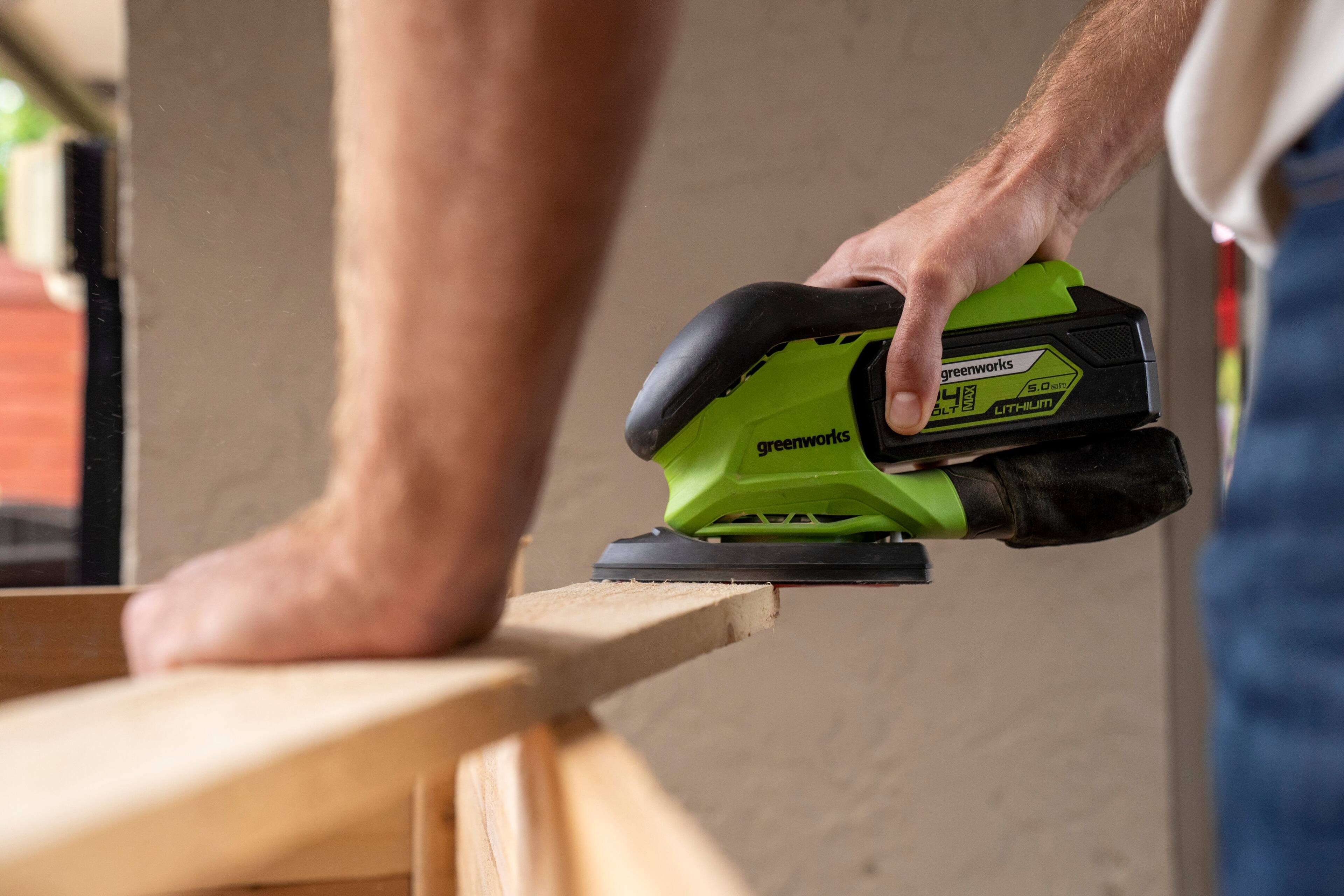 Alt View 26. Greenworks - 24-Volt Cordless Corner Finishing Sander (Battery and Charger Not Included) - Green.