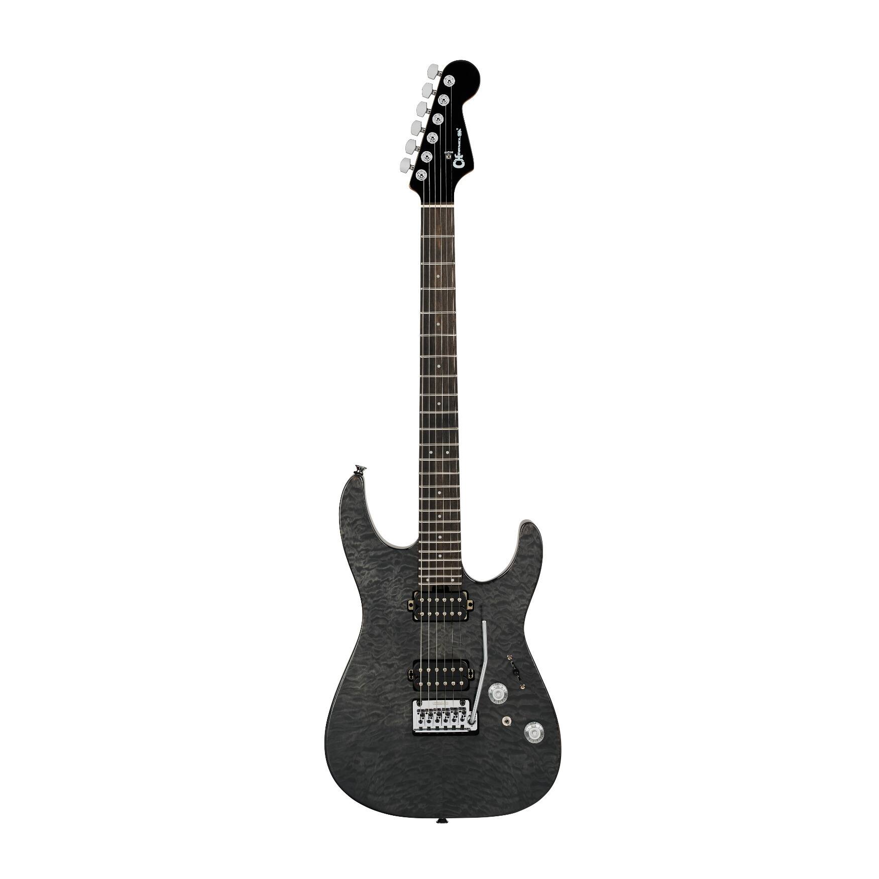 Front. Charvel - Charvel Pro-Mod Plus DK24 HH 2PT EB QM 6-String Electric Guitar (Midnight Ocean).