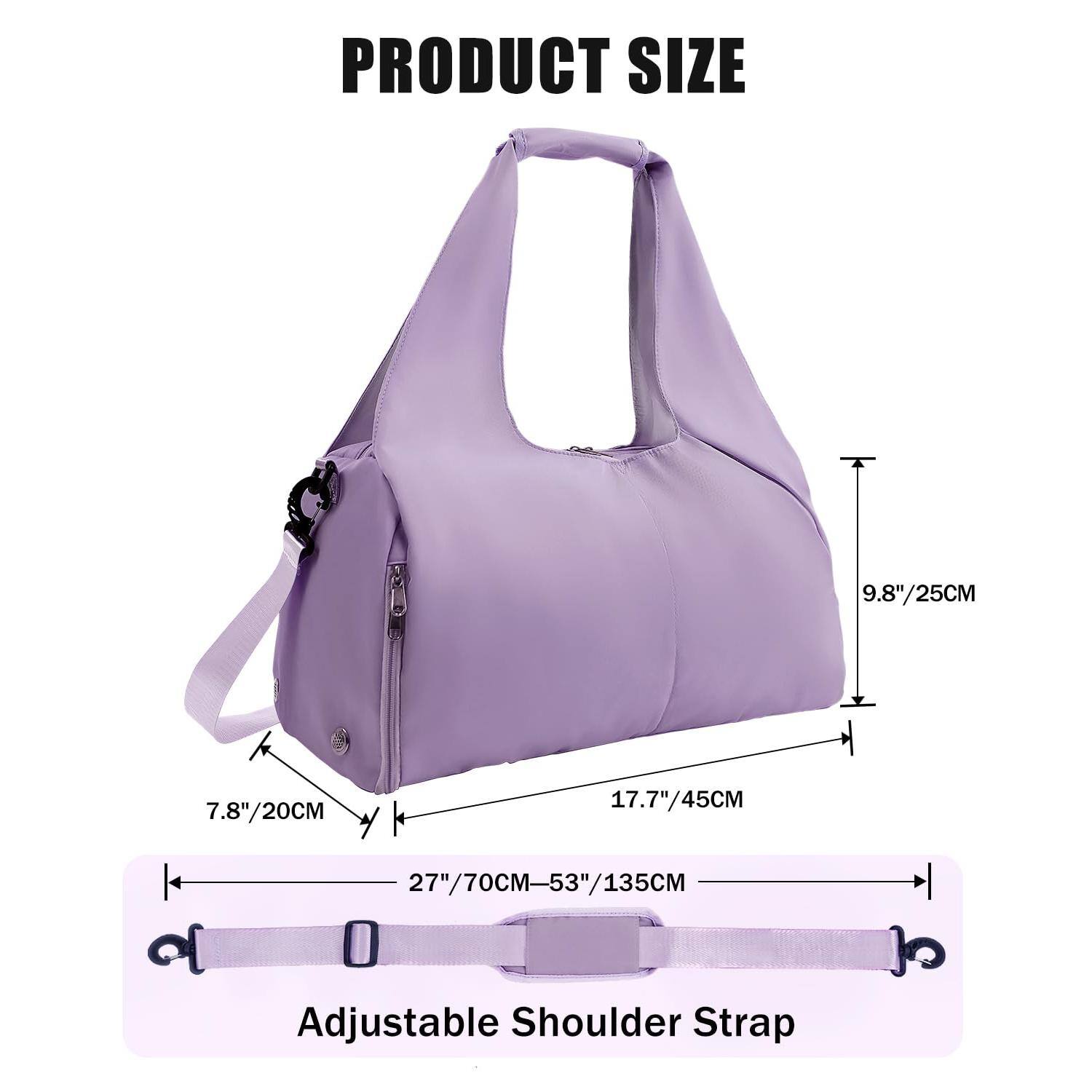 Alt View 1. Pacoar Cade - Gym Bag For Women With Shoe Compartment Yoga Mat Wet Pocket And Water Bottle Holder Weekender Strap - Black.