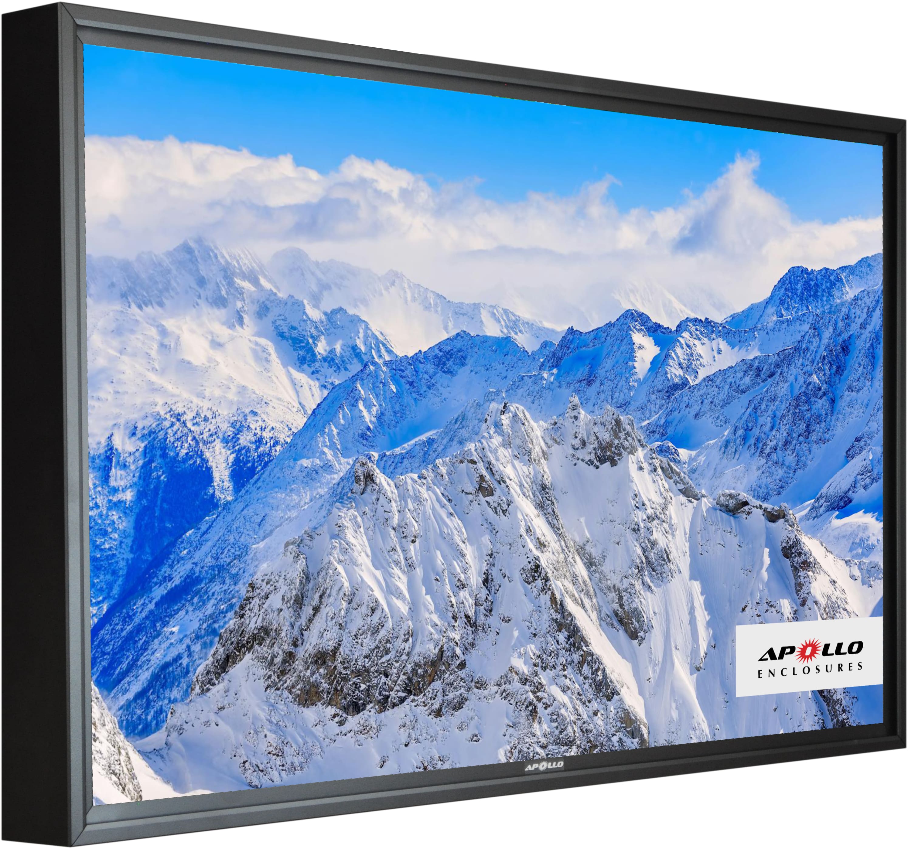 Apollo Enclosures - Apollo 55" Deluxe Outdoor TV Enclosure for 49" to 55" TVs, Quality Aluminum Construction, UL/CSA certified for safety - Black - Front_Zoom