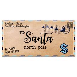 Fan Creations - Seattle Kraken 6'' x 12'' Letter to Santa Sign - Multicolor