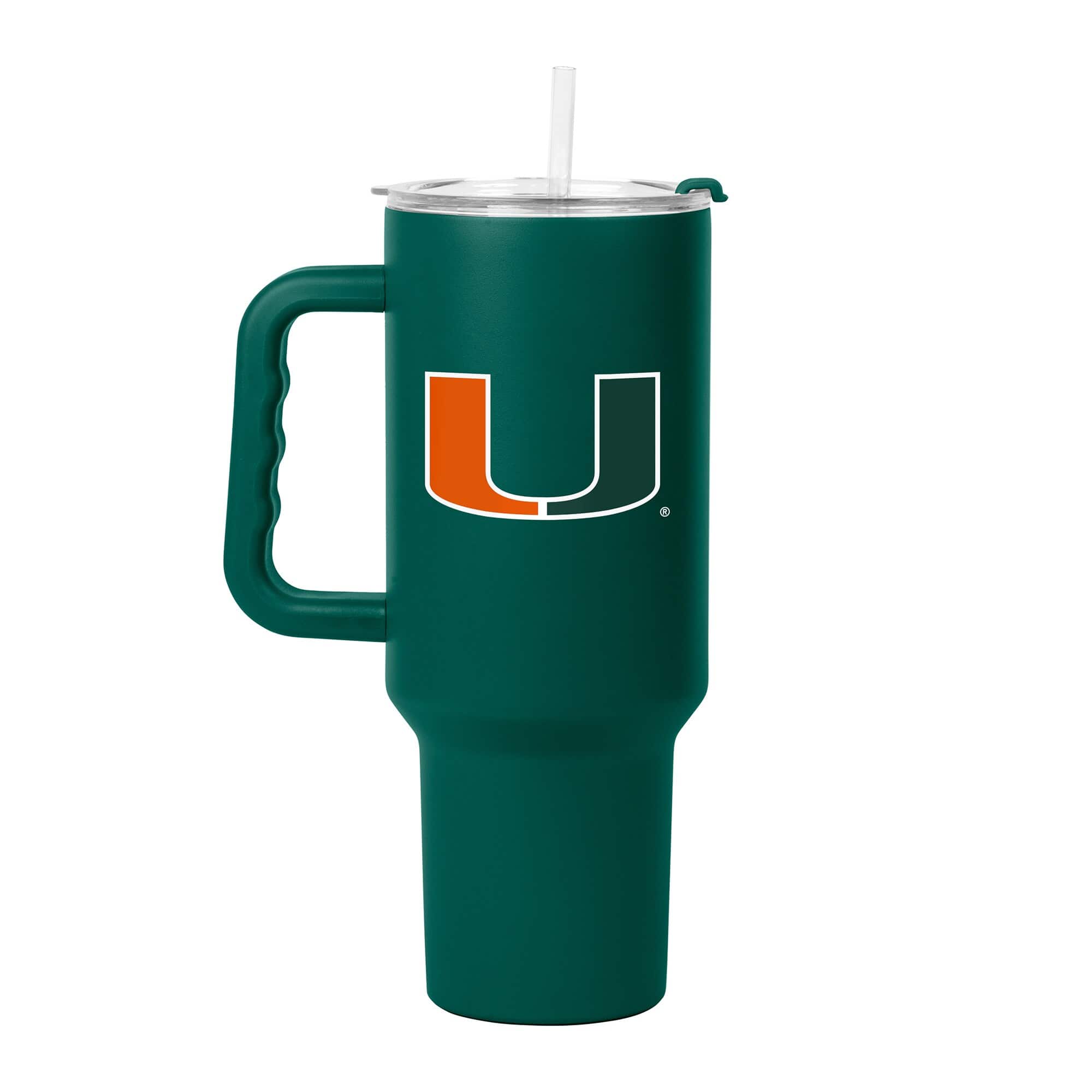Logo Brands - Miami Hurricanes 40oz. Powder Coat Tumbler - Multicolor