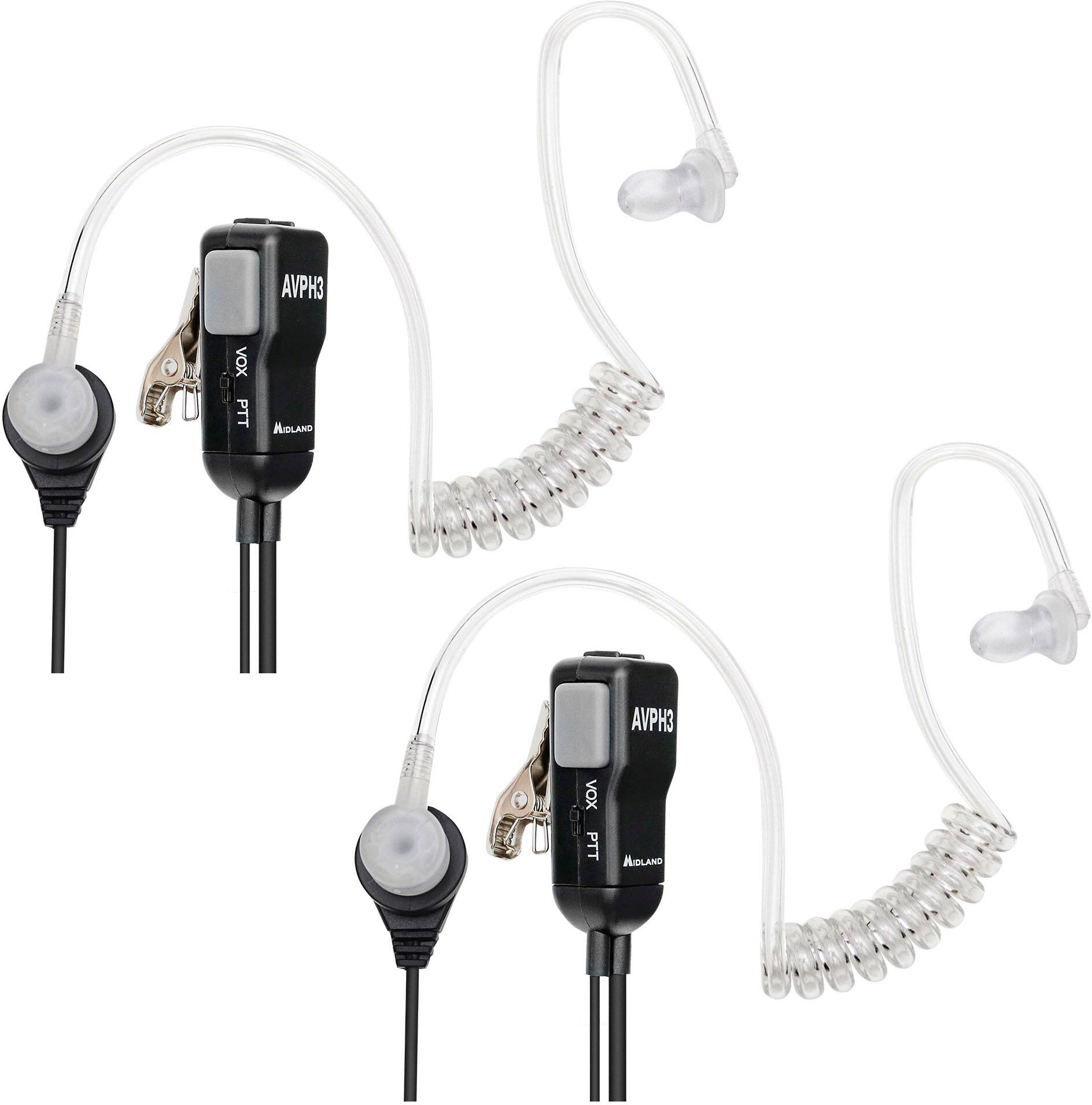 Left. Midland - AVP-H3 Transparent Security Headsets - Multicolor.