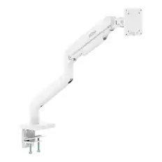 Front. MSI - MAG MT201W Single Monitor Arm – Adjustable Desk Mount, VESA Compatible, 17–49in, 44 lbs Capacity, Clamp & Grommet - Matte White.