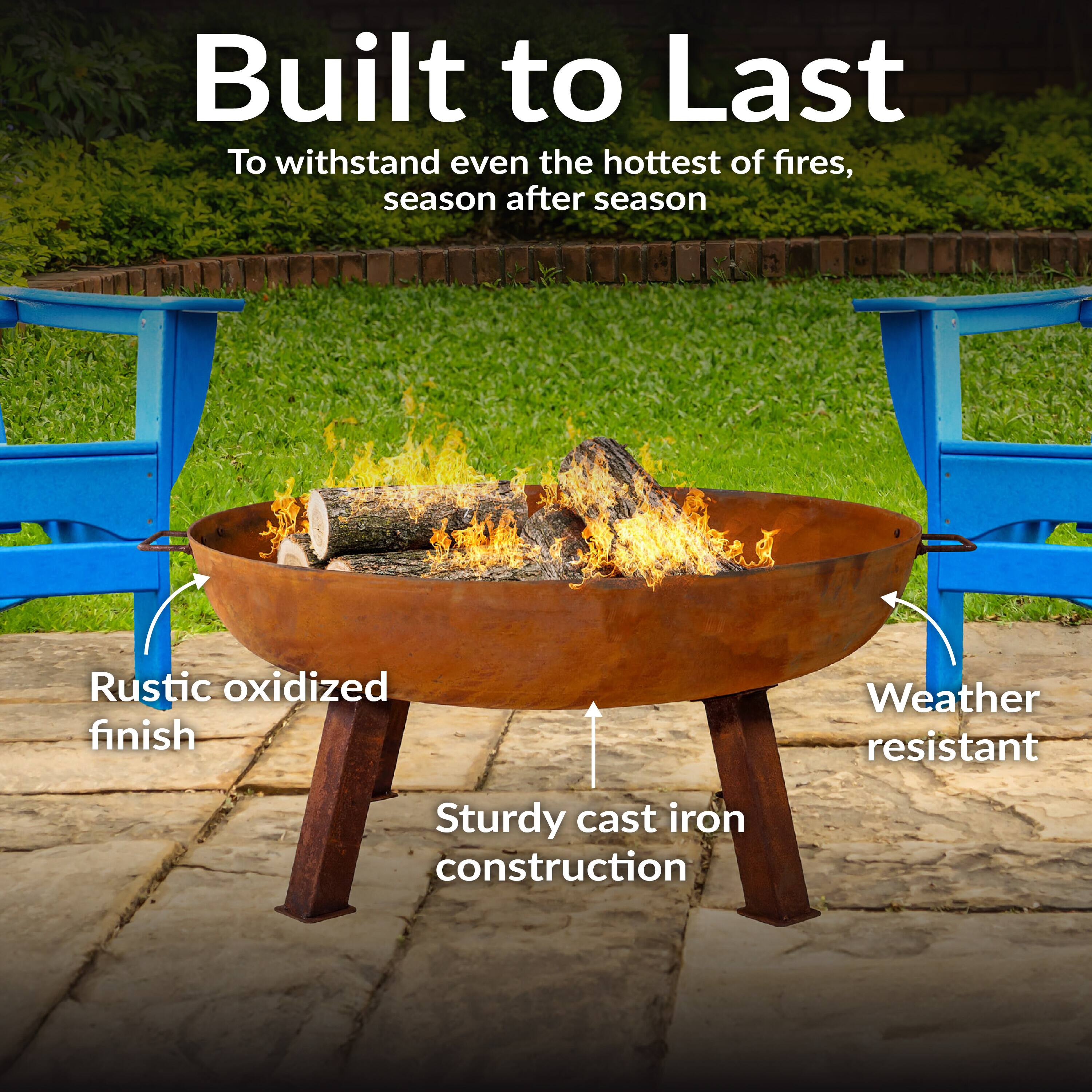 Built to Last

To withstand even the hottest of fires, season after season

- Rustic oxidized finish
- Sturdy cast iron construction
- Weather resistant