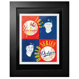 Mustang Drinkware - Brooklyn Dodgers vs. New York Yankees 1955 World Series Matchup 18'' x 14'' Framed Program - Multicolor
