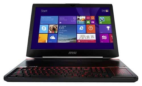 Front. MSI - GT80 Titan 18.4" Laptop - Intel Core i7 - 24GB Memory - 1TB Hard Drive + 256GB Solid State Drive Capacity - Aluminum Black.