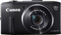 Front Standard. Canon - PowerShot 12.1-Megapixel SX280HS Digital Camera - Black.