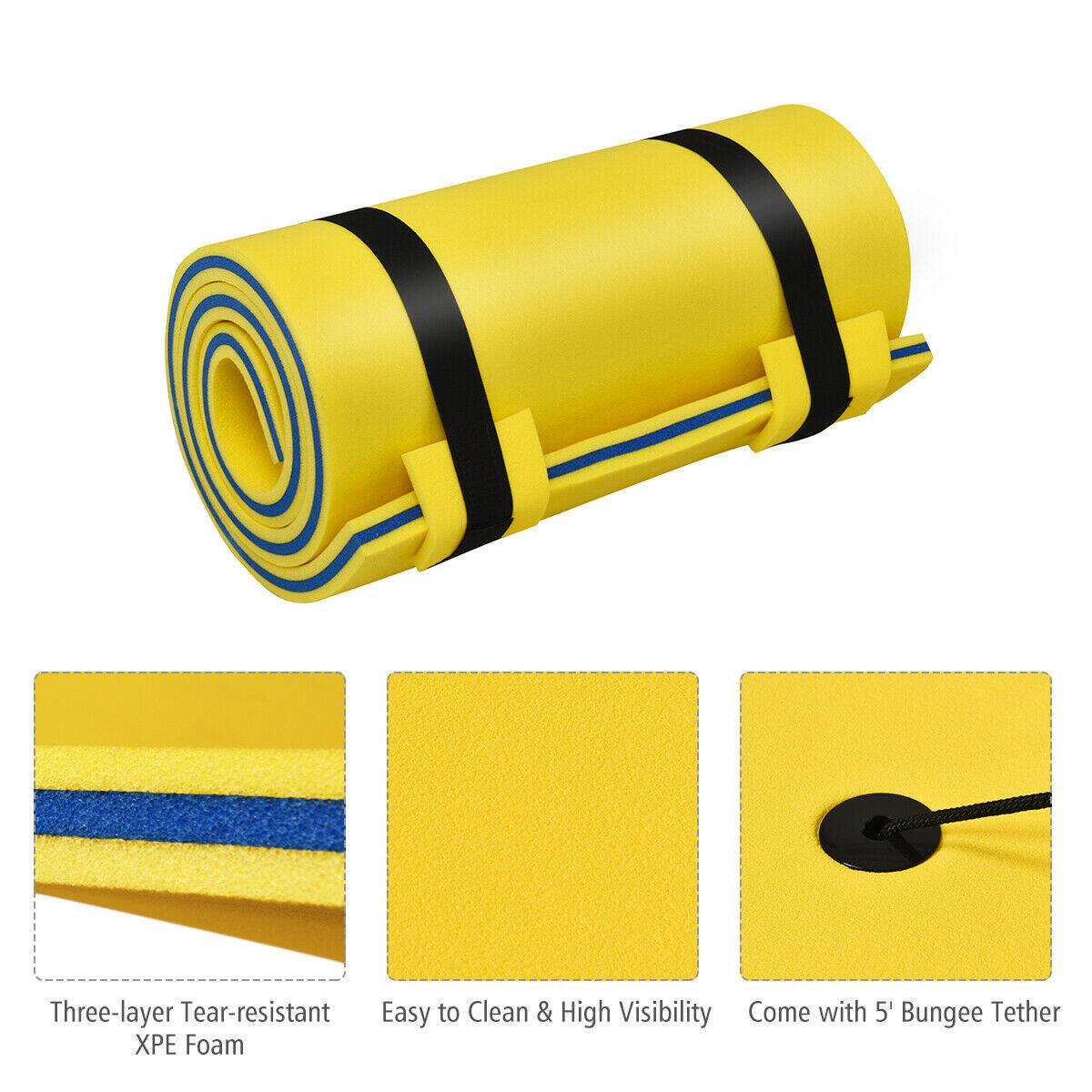 Three-layer Tear-resistant XPE Foam  
Easy to Clean & High Visibility  
Come with 5' Bungee Tether