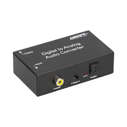 Malta
Digital to Analog Audio Converter
Output
Input
Coaxial
Select
Power
Toslink