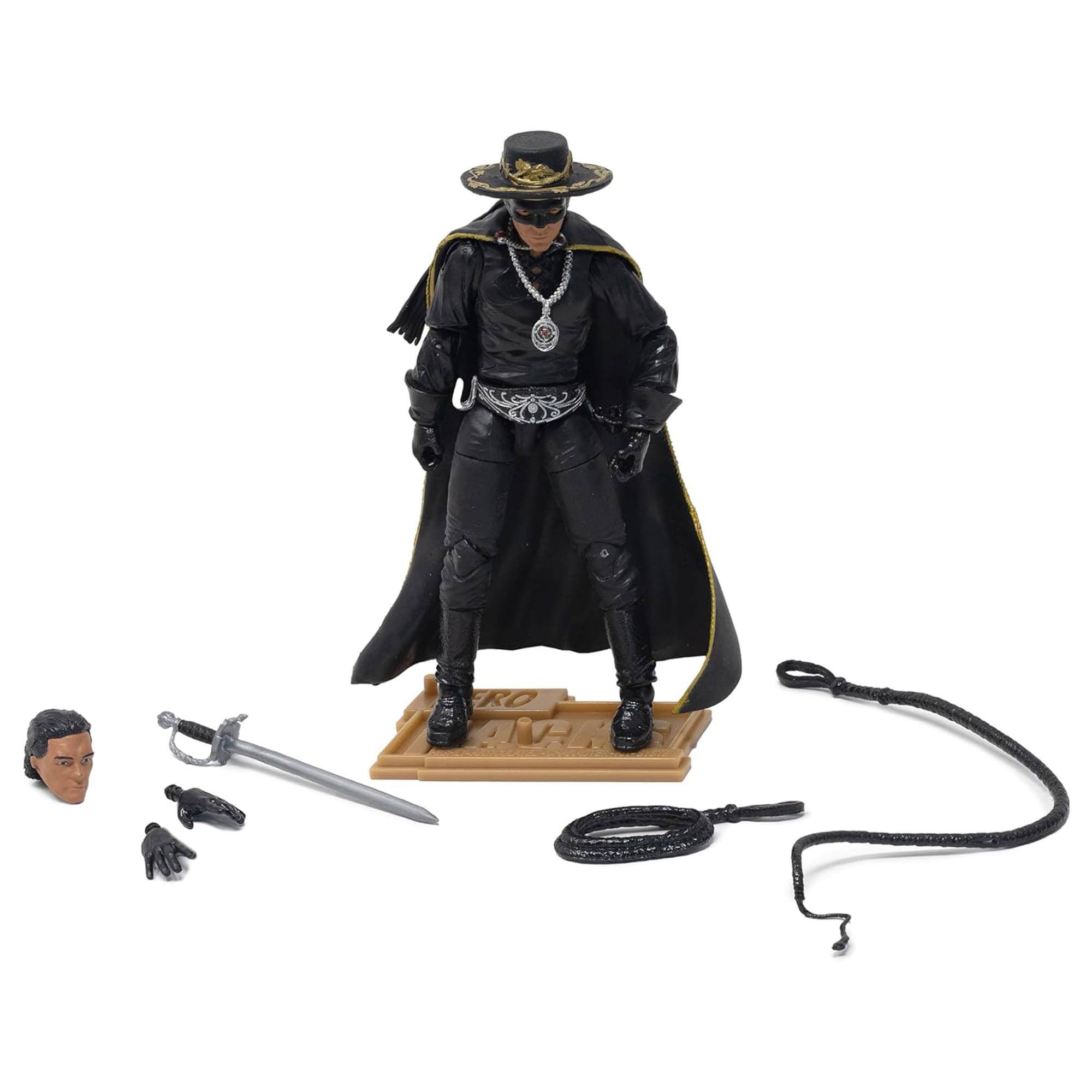 Alt View 10. Boss Fight Studio - The Mask of Zorro Hero H.A.C.K.S. Action Figure | Alejandro Murrieta - Multi-Colored.