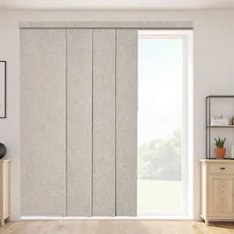 VEVOR - Panel Track Blinds,Extendable Track from 45.8 in to 86 in W,Trimmable Panel Curtains Up to 96 in H,Blackout Panel Blinds - Brown