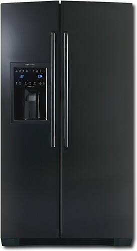 Front Standard. Electrolux - 22.5 Cu. Ft. Counter-Depth Side-by-Side Refrigerator - Black.