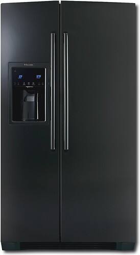 Front Standard. Electrolux - 26.0 Cu. Ft. Side-by-Side Refrigerator with Thru-the-Door Ice and Water - Black.