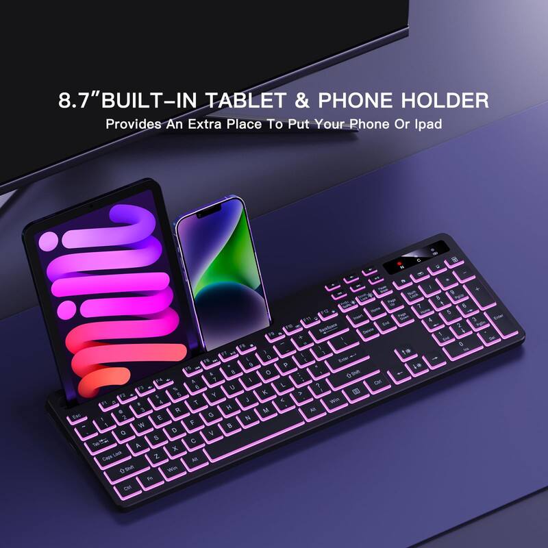 8.7" BUILT-IN TABLET & PHONE HOLDER  
Provides An Extra Place To Put Your Phone Or Ipad