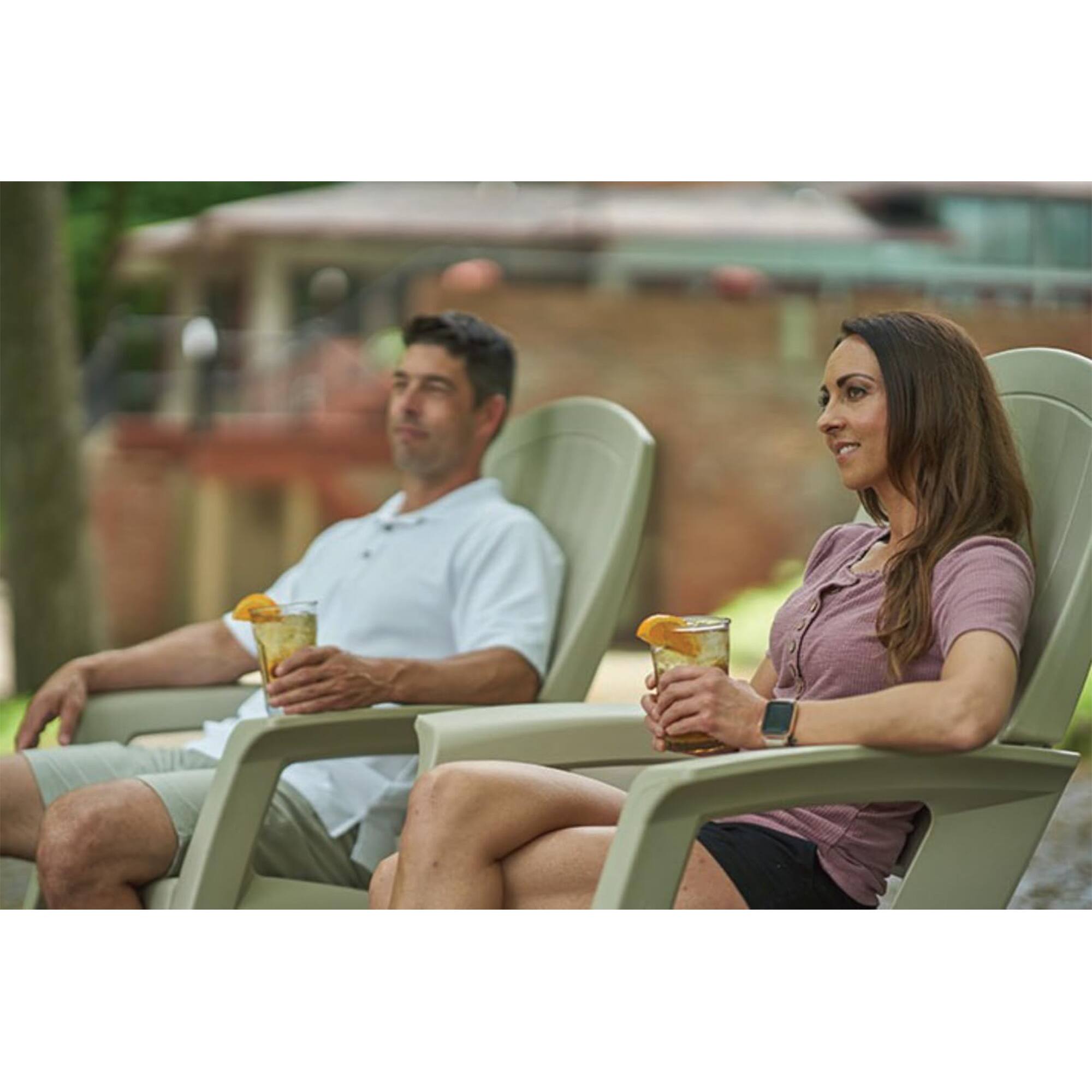 Alt View 4. Semco - Semco Rockaway Heavy Duty All-Weather Outdoor Patio or Deck Rocking Chair, Black - Black.