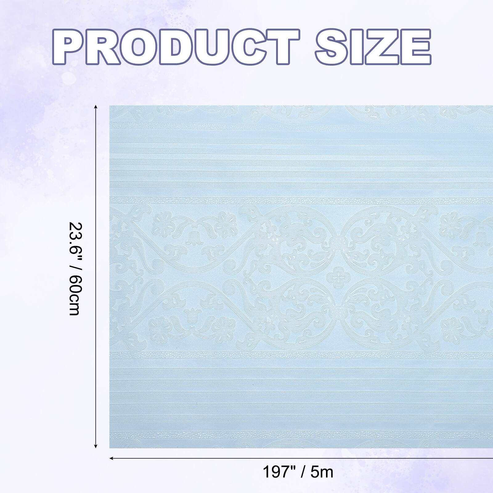 Unique Bargains Vintage Floral Wallpaper, 23.6x197 Self Adhesive Vinyl ...