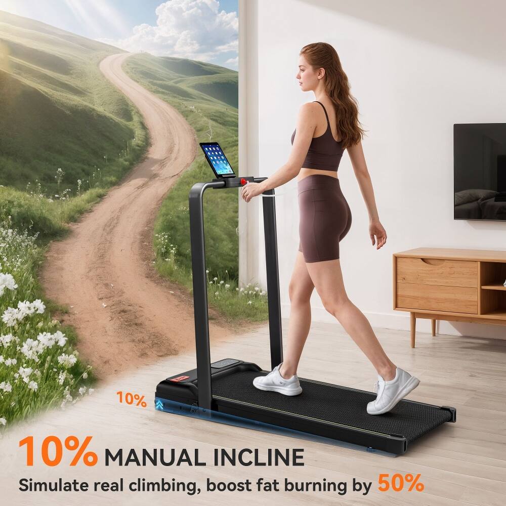 10% MANUAL INCLINE  
Simulate real climbing, boost fat burning by 50%