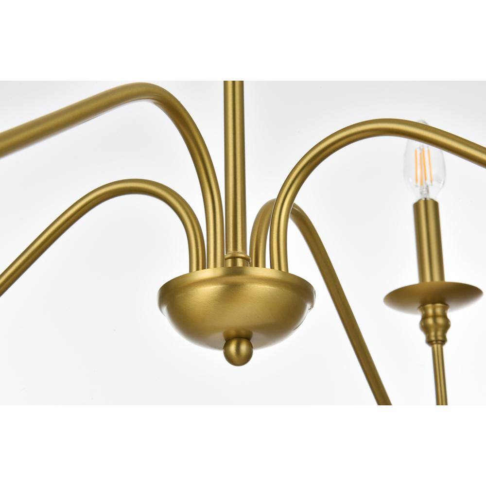 Alt View 1. Living District - Rohan 30 inch chandelier in Satin Gold - Satin Gold.