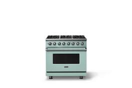 Viking - 36 in. Wide 6 Burner Pro5S 5.6 Cu. Ft. Freestanding Sealed Dual Fuel Convection LP Range - Splash - Splash