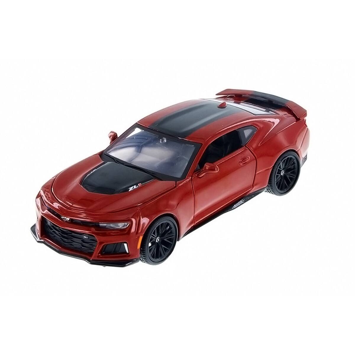 Angle. Motormax - 2017 Chevrolet Camaro ZL1 Burgundy 1/24 Diecast Car Model by Motormax - Burgundy.