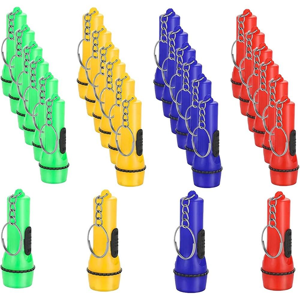ACJPR - Winbar 24-Pack Mini Keychain Flashlights – Assorted Colors, Bulk Set for Kids