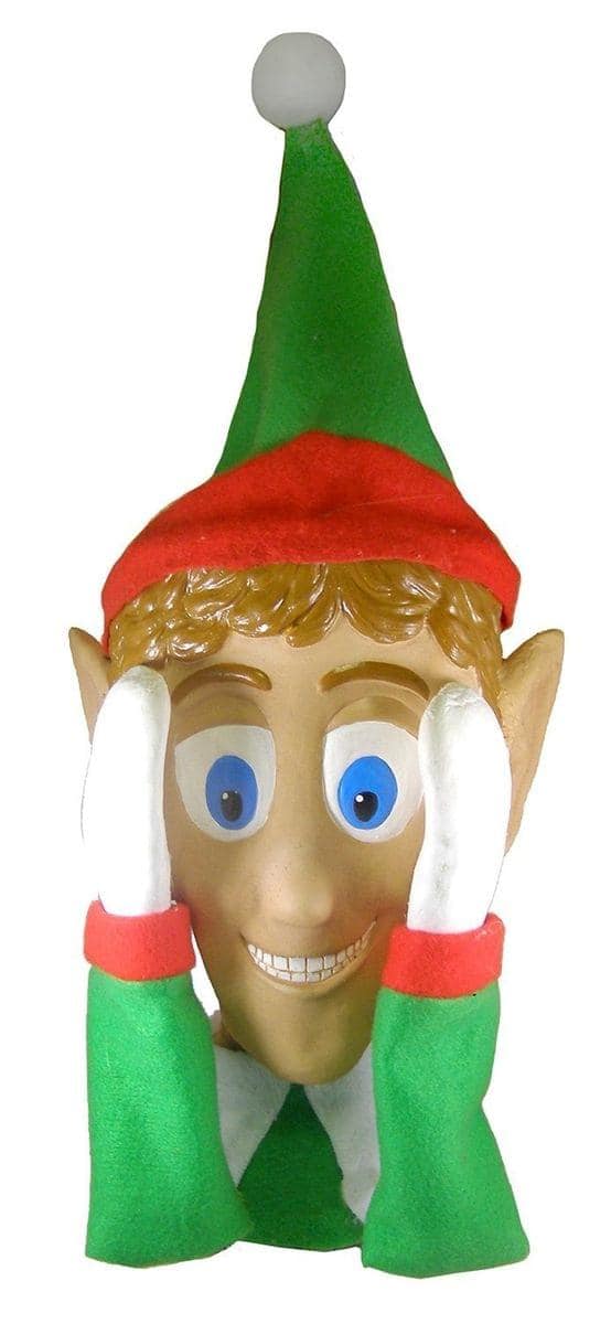 Scary Peepers - Scary Peeper Santa's Helper Christmas Decoration - Red