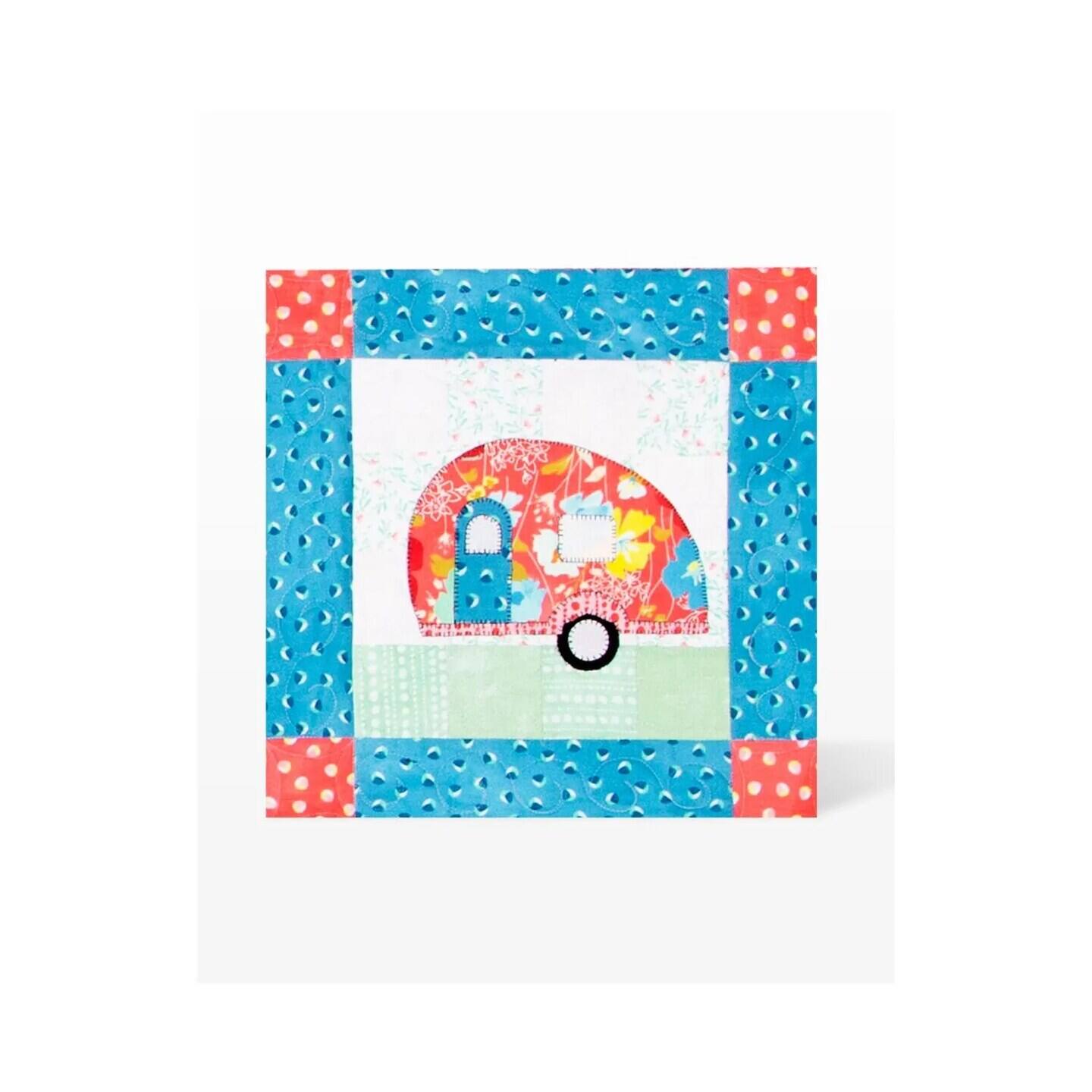 Alt View 2. AccuQuilt - AccuQuilt GO! Camper Die – Fabric Cutting Die with Applique Shapes & Embroidery Designs - Multicolor.