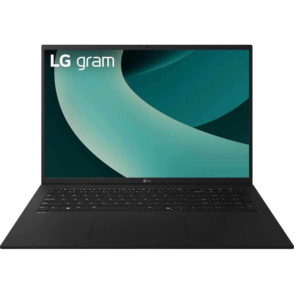 Front. LG - 17-inch Lightweight Laptop Computer 17Z90TL-G.AUB5U1 - Black.