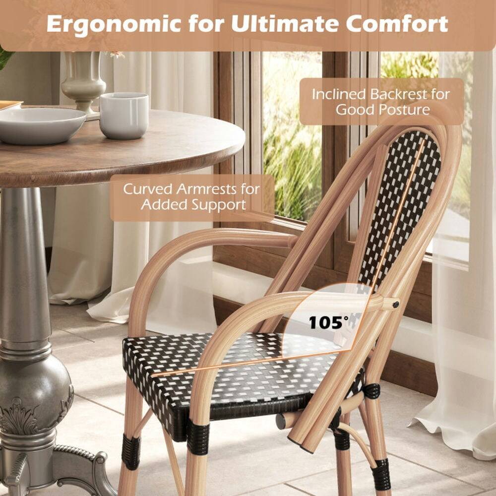 Ergonomic for Ultimate Comfort  
Inclined Backrest for Good Posture  
Curved Armrests for Added Support  
105°