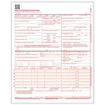 HEALTH INSURANCE CLAIM FORM
PA
1
2 3 a
MI
DATES
84
NUCC Institution
- MAX
PLEASE PRINT OR TYPE
CAND-0906
1000
17