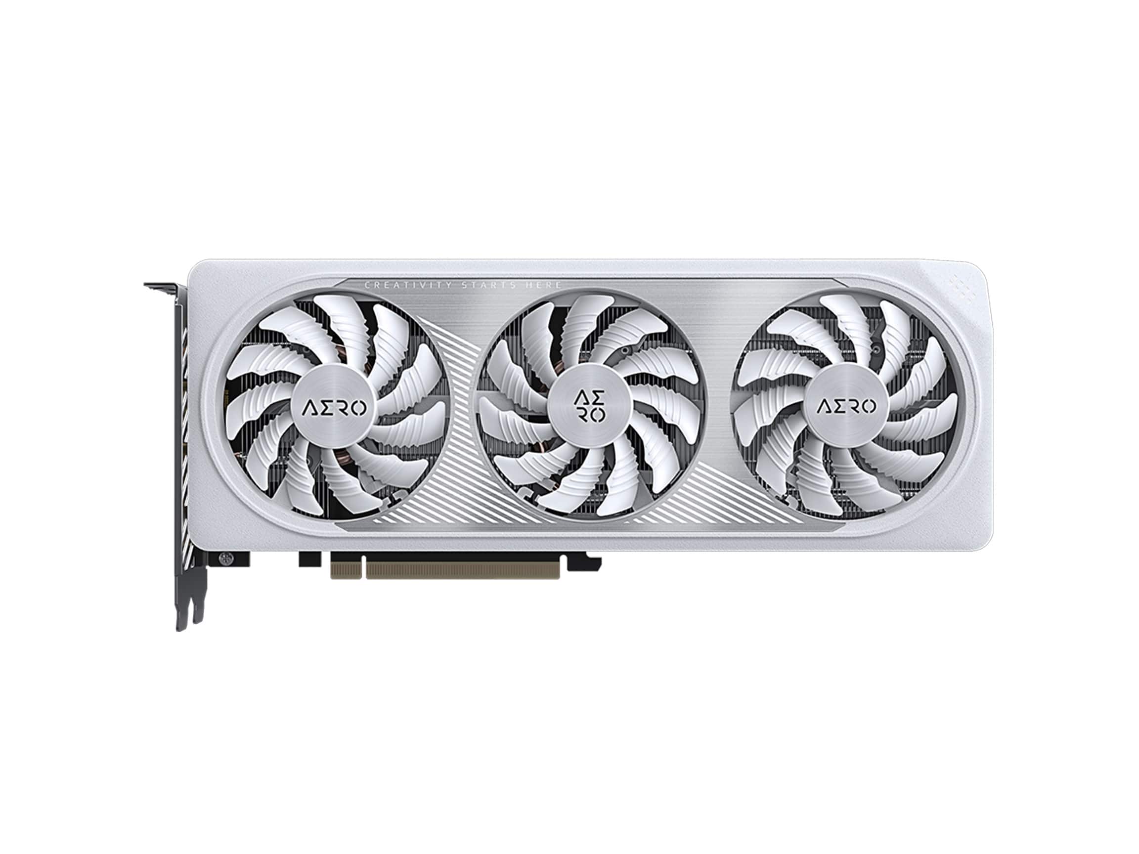 GIGABYTE - NVIDIA GeForce RTX 4060 AERO OC 8GB GDDR6 PCI Express 4.0 Graphics Card - White - Front_Zoom
