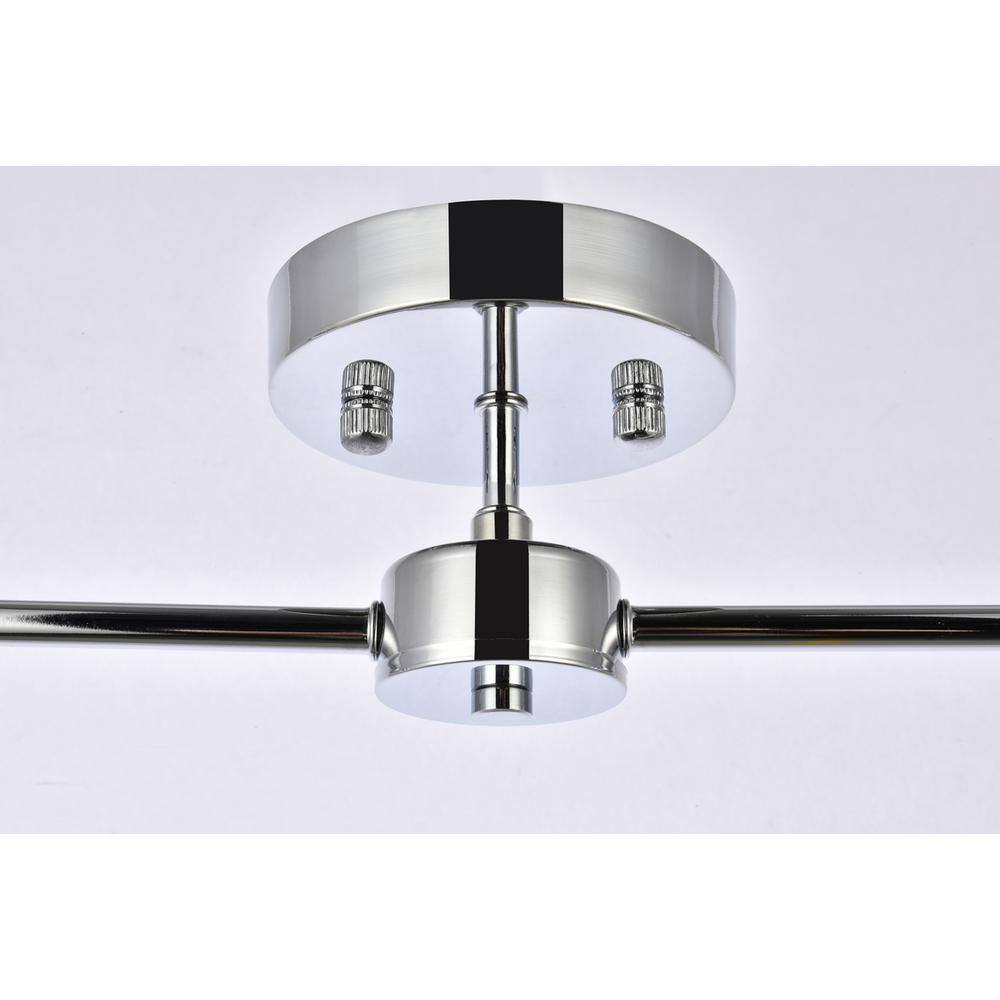 Alt View 2. Living District - Zane 2 lights chrome flush mount - Chrome.