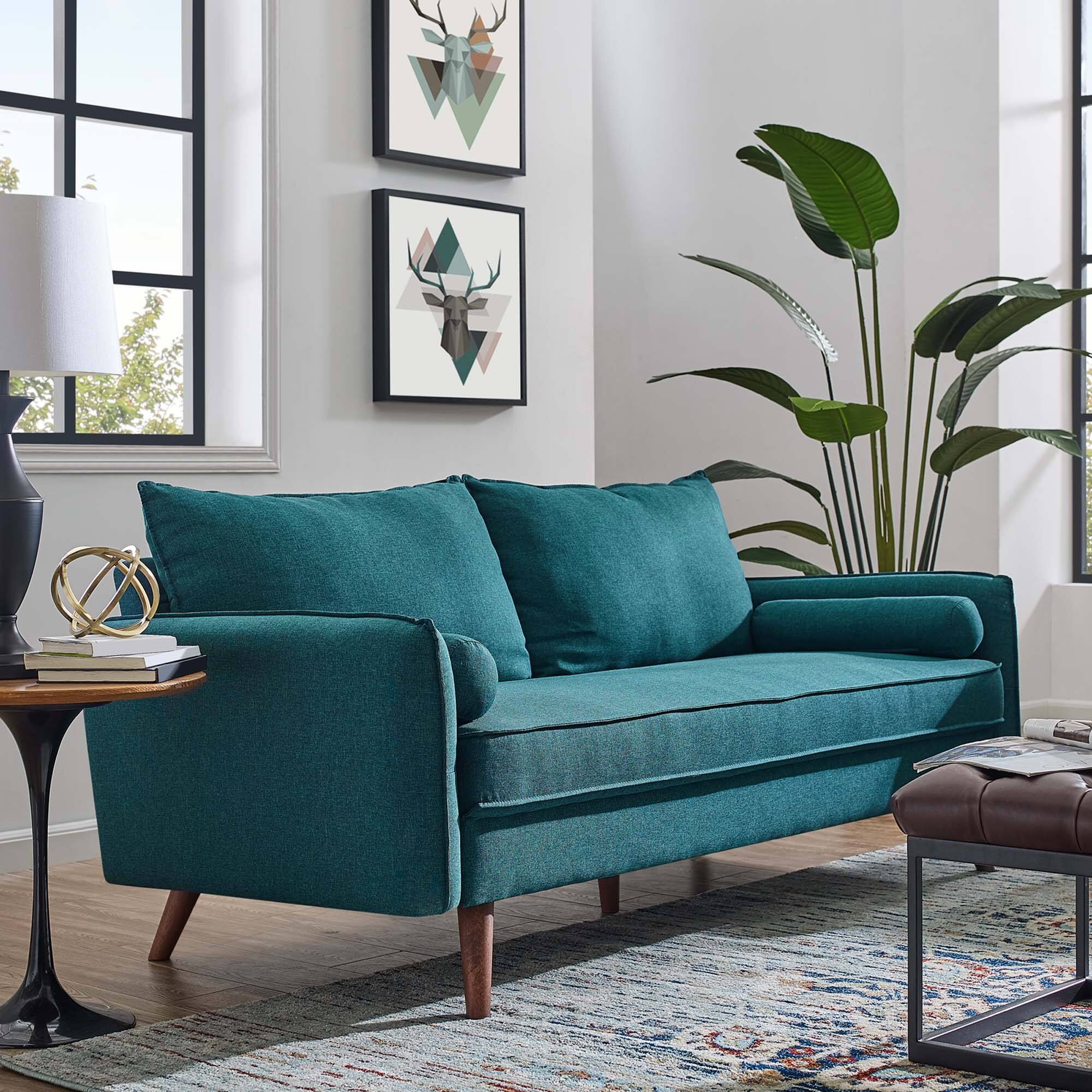 Alt View 1. Modway - Revive Upholstered Fabric Sofa by Modway - Blue.