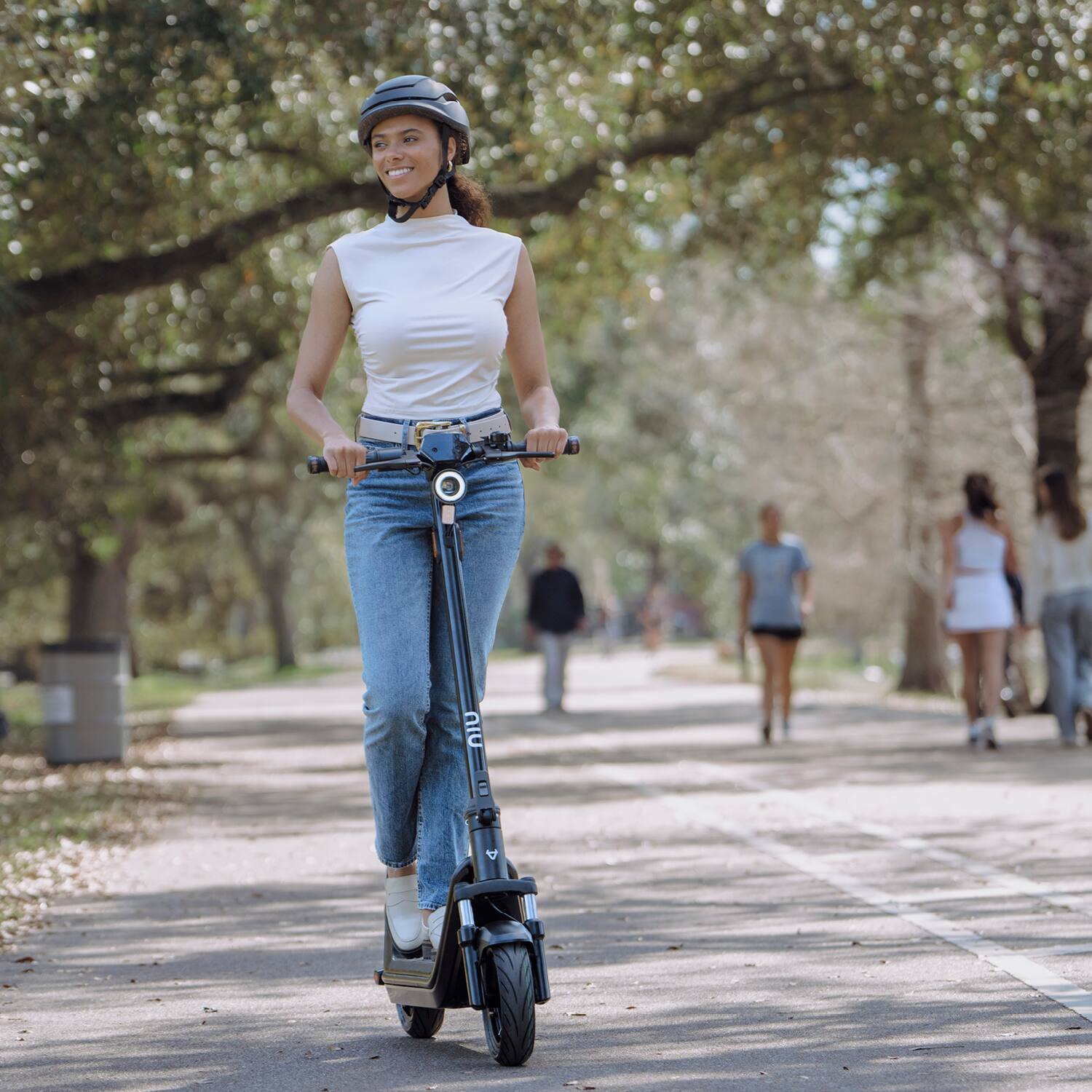 Alt View 11. NIU - KQi 300P Foldable Electric Kick Scooter w/ 40 mi Max Range & 20 mph Max Speed - Black.