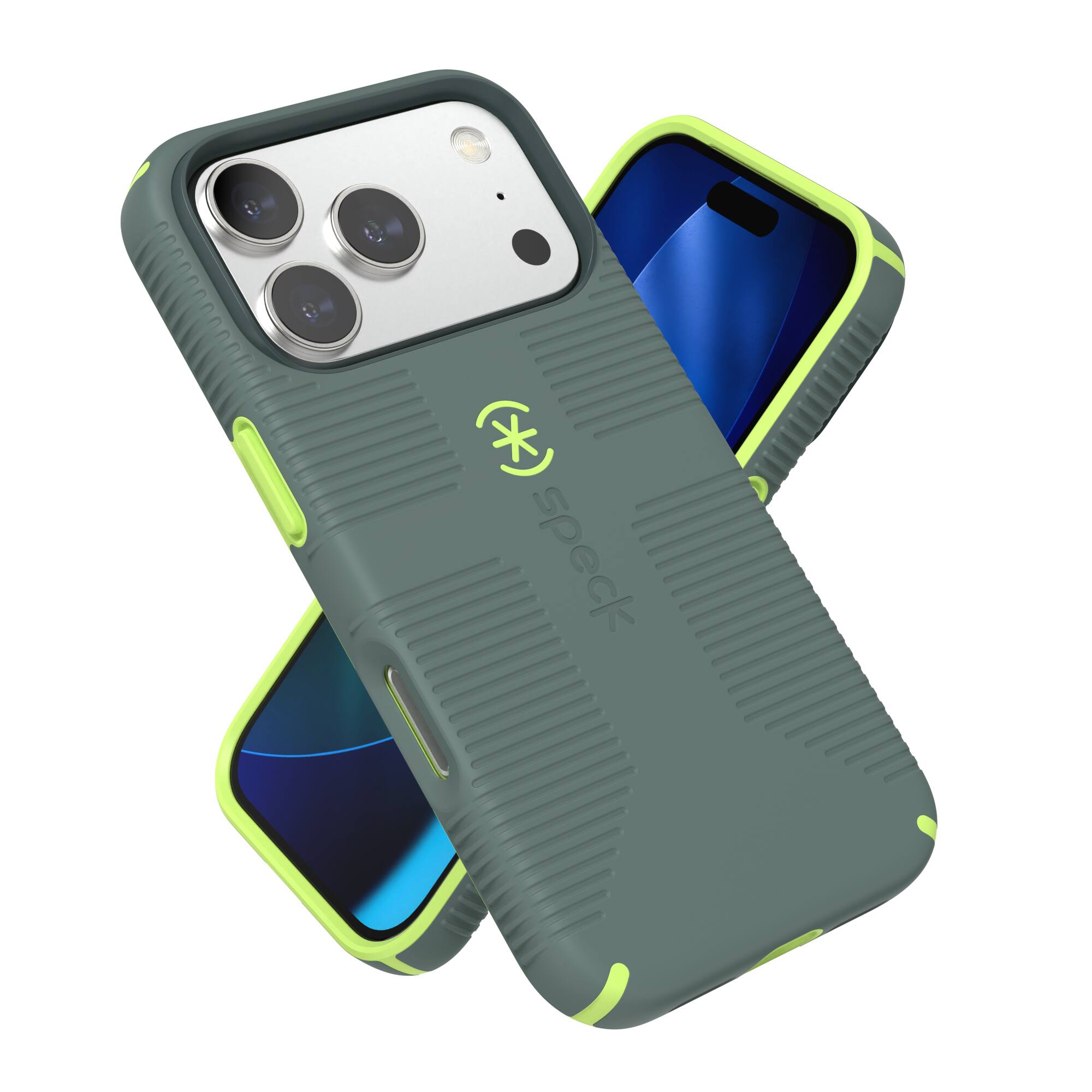 Speck iPhone 17 Pro CANDYSHELL GRIP + MS NEO DRAB/Glow Green