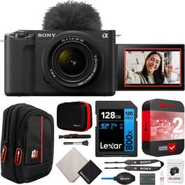 Sony - ZV-E10 II Mirrorless Camera Black + 16-50mm Lens Kit + Extended Warranty Bundle