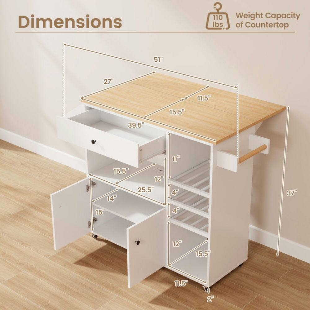 Dimensions: 51" x 27" x 11.5"  
Weight Capacity of Countertop: 110 lbs  
Dimensions: 39.5" x 15.5" x 11"  
Dimensions: 15.5" x 14" x 15"  
Dimensions: 25.5" x 12" x 4"  
Dimensions: 37" x 12" x 11.5"  
Dimensions: 11.5" x 2"