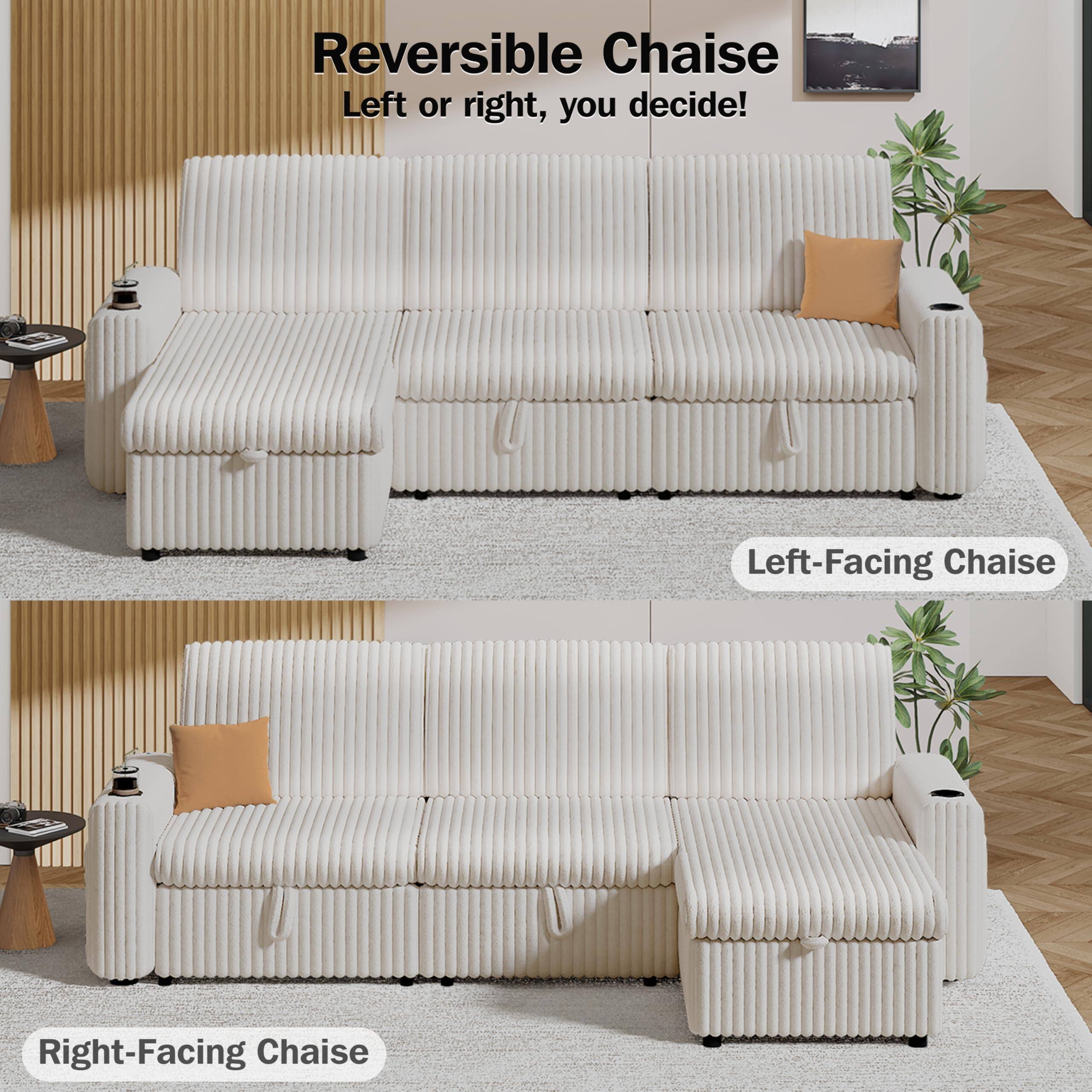 Reversible Chaise  
Left or right, you decide!

Left-Facing Chaise

Right-Facing Chaise