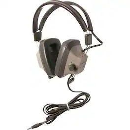 Califone - Headset W/3.5mm Plug, Replaceable Cord - Stereo - Mini-phone (3.5mm) - Wired - 65 Ohm - 20 Hz to 17 kHz - Light Gray,Beige