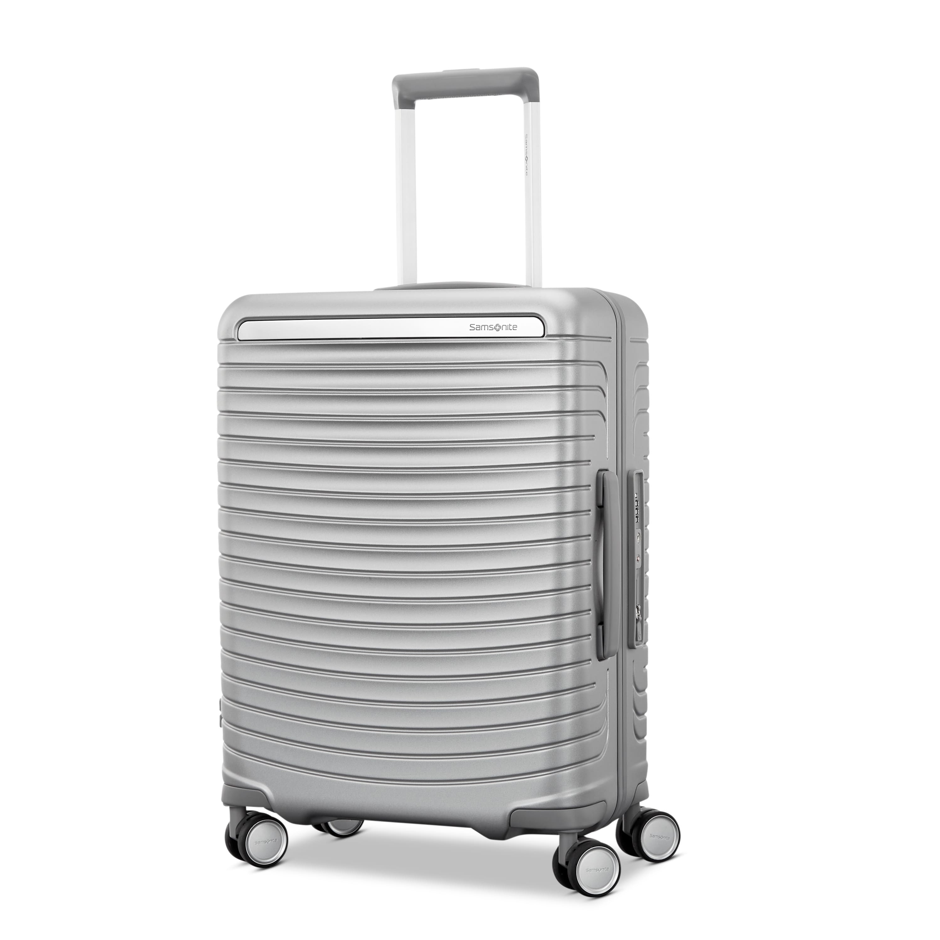 Samsonite - Framelock Max Carry On Spinner Suitcase - Glacial Silver - Front_Zoom