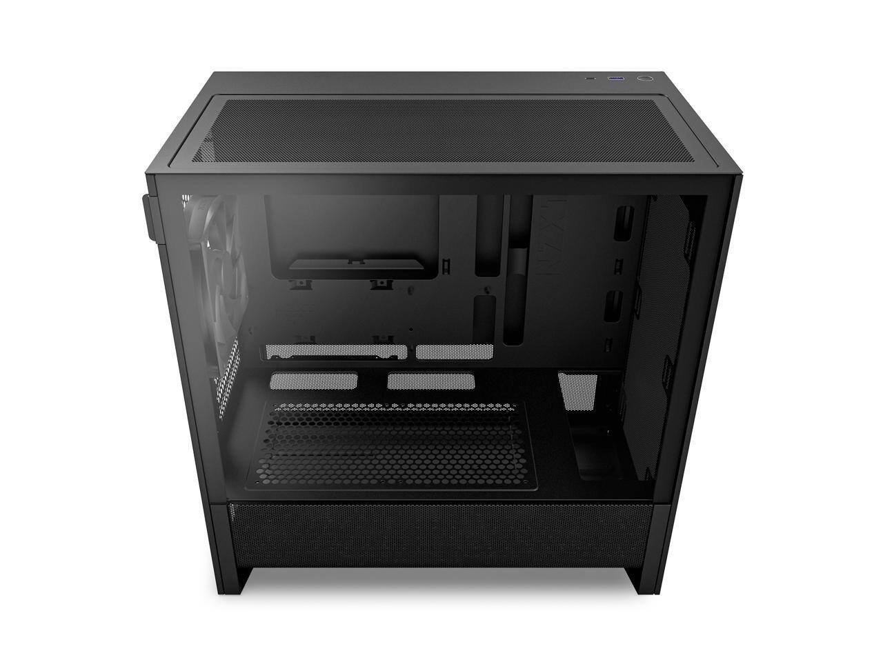 Alt View 3. NZXT - NZXT CC-H31FB-01 Black tinted tempered glass Micro ATX Cases Case  (Computer Cases - ATX Form) - Black.