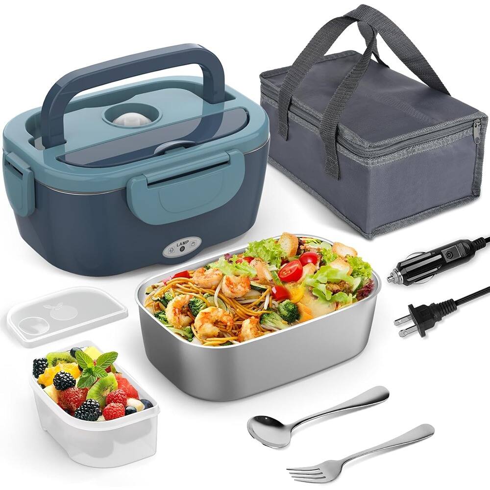 RTMB - Electric Lunch Box – 80W Heated, Portable, White - Blue