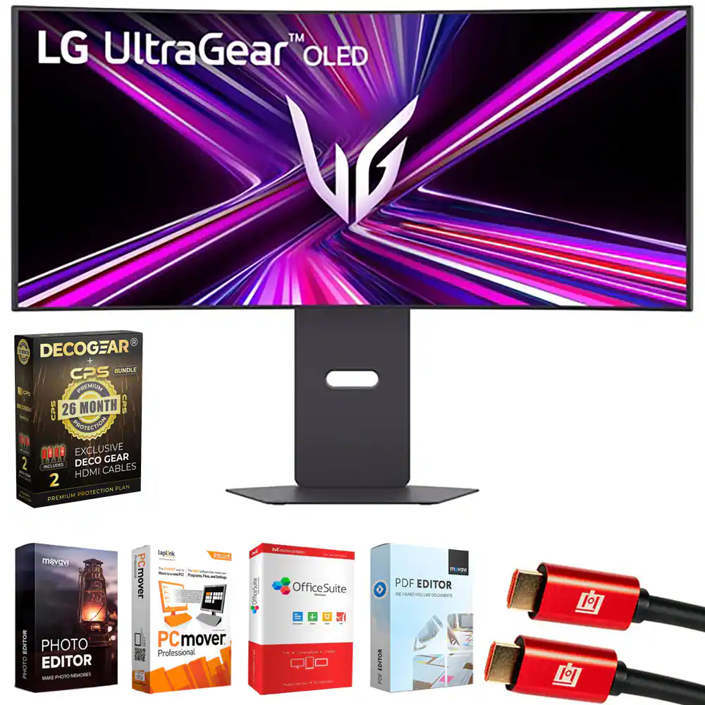 LG UltraGear™ OLED

DECOGEAR CPS BUNDLE PREMIUM 26 MONTH

- EXCLUSIVE 2 DECO GEAR
- INCLUIRES CABLES HDMI 2
- PREMIUM PROTECTION PLAN

- PHOTO EDITOR
- PC mover Professional
- OfficeSuite
- PDF EDITOR