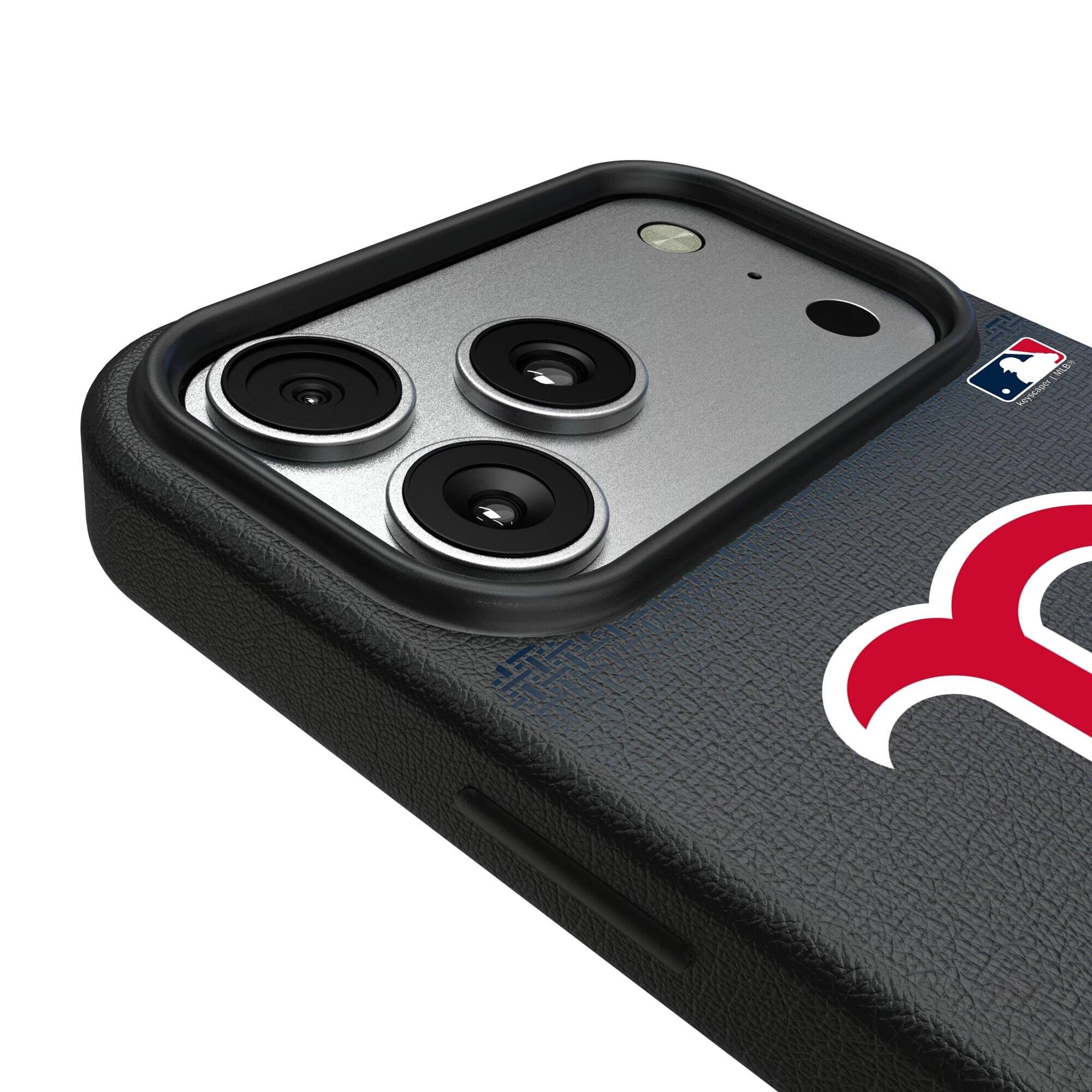 Alt View 2. Keyscaper - Linen Logo iPhone Magnetic Bump Case - 15 - Black.